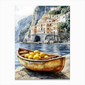 Boat With Lemons Canvas Print