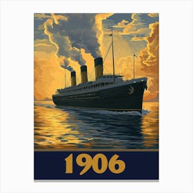 Aihrgdesign A Vintage Travel Poster Of A Luxury Steamship Sai A7a0ace0 Bce2 48b0 80f3 39a4c821d832 0 Canvas Print