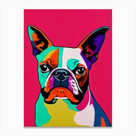 Boston Terrier Andy Warhol Style dog Canvas Print