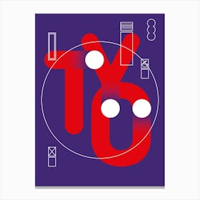 TYO #1 Purple/Red Canvas Print