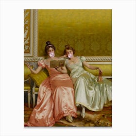 Two Ladies Reading Canvas Print