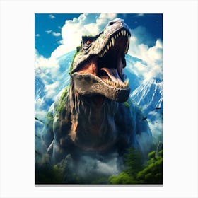 Dinosaurs In The Sky 1 Canvas Print