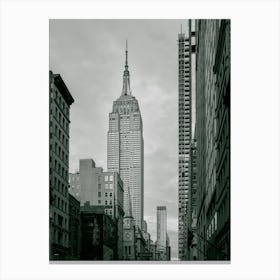 Empire State Building, NY | Black and White Photography Canvas Print