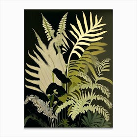 Ebony Spleenwort Rousseau Inspired Canvas Print