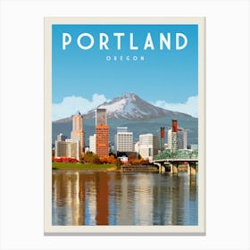 Portland Oregon Travel Poster Canvas Print