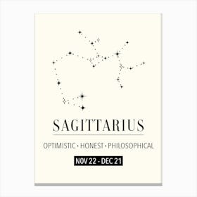 Sagittarius Zodiac Sign  Canvas Print
