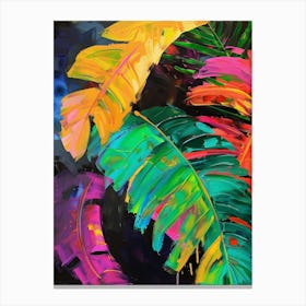 Abstract tropical leaves 1 Canvas Print