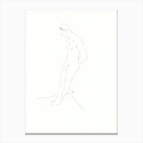 male nude gay art homoerotic full frontal nude painting drawing sketch pencil erotic artwork adult mature 2 Canvas Print