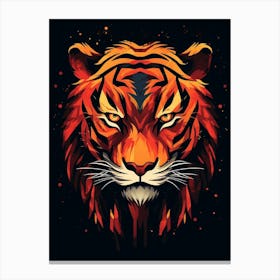 Tiger Minimalist Abstract 2 Canvas Print