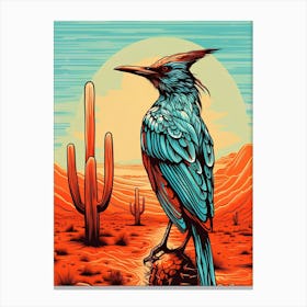 Kingbird In The Desert Canvas Print