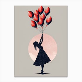 Dancer With Balloons Canvas Print