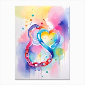Heart And Chain Canvas Print