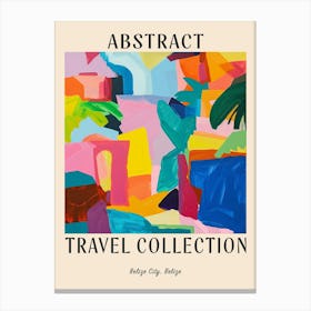Abstract Travel Collection Poster Belize City Belize 6 Canvas Print