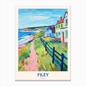 Filey England 4 Uk Travel Poster Canvas Print