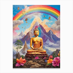 Rainbow Buddha Canvas Print