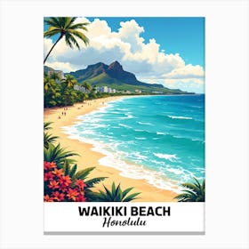 Waiki Beach Hawaii Canvas Print