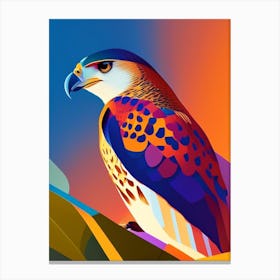 Falcon Pop Matisse 3 Bird Canvas Print