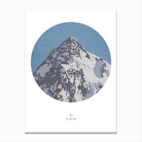 K2 Kashmir Mountain Canvas Print