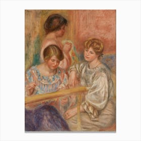 Embroiderers, Pierre Auguste Renoir Canvas Print