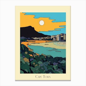 Poster Of Minimal Design Style Of Cape Town, South Africa 4 Canvas Print