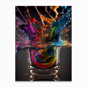 Colorful Splash Canvas Print