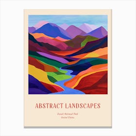 Colourful Abstract Denali National Park Usa 3 Poster Canvas Print