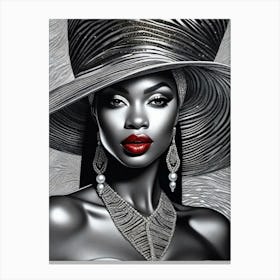 Afro-American Beauty Rich Slay 14 Canvas Print