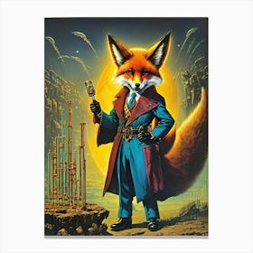 Fox In A Suit Canvas Print