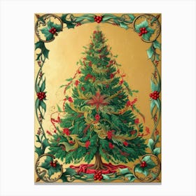 Christmas Tree 37 Style William Morris Canvas Print