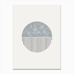 Clean Lines In Round Shape Canvas Print