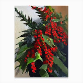 Chinese Holly Fern Cézanne Style Canvas Print