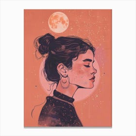 Moon 2 Spiritual Women Canvas Print