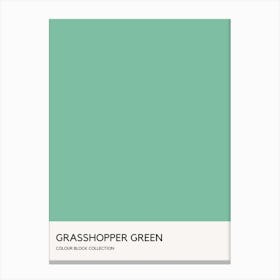 Grasshopper Green Colour Block Poster Canvas Print