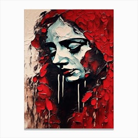 'The Woman In Red' Canvas Print