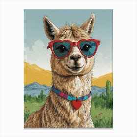 Llama Canvas Print 4 Canvas Print