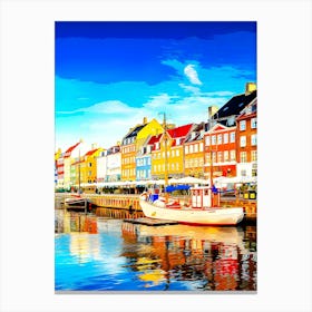 Nyvatn Canal In Copenhagen Canvas Print