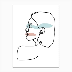 Female Shoulder Line Art Canvas Print
