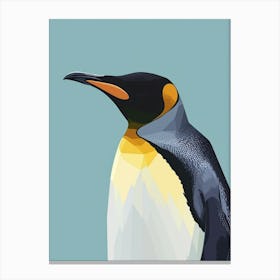 King Penguin Laurie Island Minimalist Illustration 2 Canvas Print
