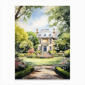 Longue Vue House And Gardens Usa Watercolour  Canvas Print