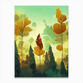 Abstract Landscape Nature Trees Forest Canvas Print