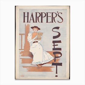 Harper's Sept, Edward Penfield Canvas Print