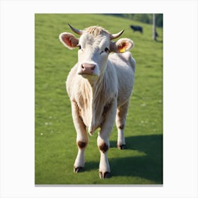 Cow In The Field 1 Canvas Print