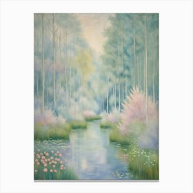 River In The Woods Canvas Print