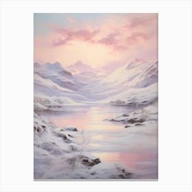 Dreamy Winter Painting Snowdonia National Park United Kingdom 3 Canvas Print