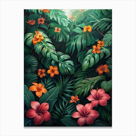 Tropical Jungle Background 1 Canvas Print