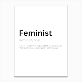 Feminist Definition Meaning Stampe su tela