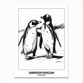 Penguin Socializing Poster 2 Canvas Print