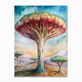 A Depiction Of The Dragon Blood Tree On Socotra Is (1) Canvas Print