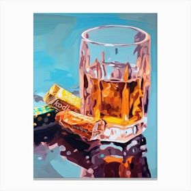 A Glass Of Water Oil Painting 2 Canvas Print