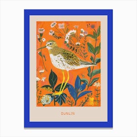 Spring Birds Poster Dunlin 1 Canvas Print